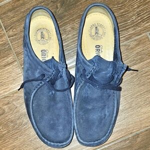 CLARKS THE ORIGINALS BLUE SUEDE SHOES MEN'S SHOES SZ 12M